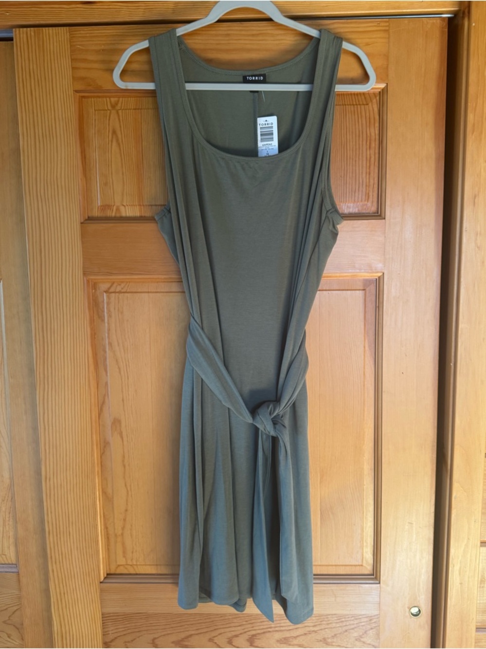 torrid Olive Tie-Waist Tank Dress